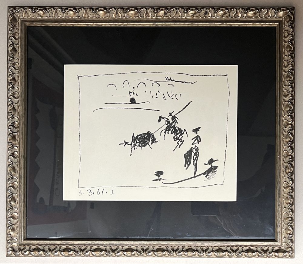 Lithograph Picasso - LA PIQUE (A los toros). Lithographie originale (1961)