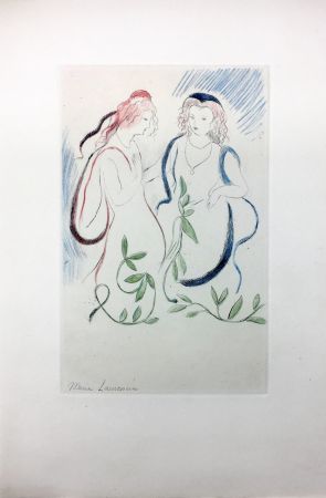 Engraving Laurencin - LA PRINCESSE DE CLÈVES (Pl. VI signée au crayon). 1947