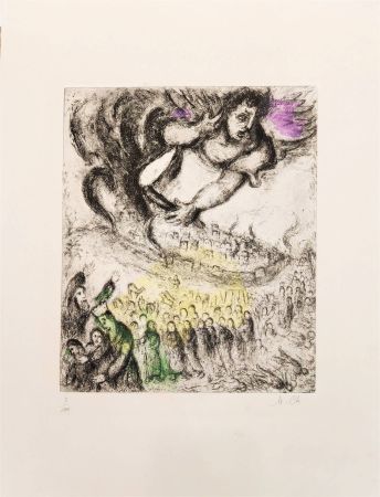 Engraving Chagall - La prise de Jérusalem