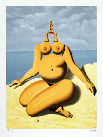 Lithograph Magritte - La Race Blanche
