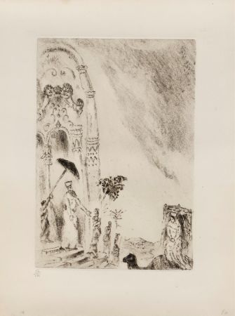 Engraving Chagall - La Reine de Seba