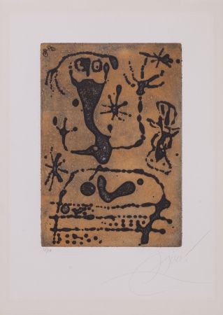 Aquatint Miró - La Reine Des Ombres