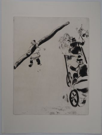 Etching Chagall - La rencontre d'un paysan