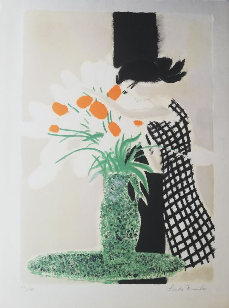 Lithograph Brasilier -  La robe à carreaux