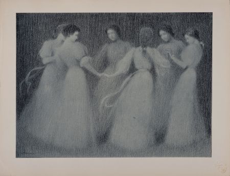 Lithograph Le Sidaner - La Ronde, 1897