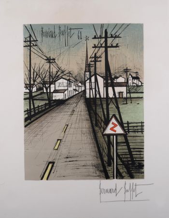 Lithograph Buffet - La route, 1962 - Hand-signed!