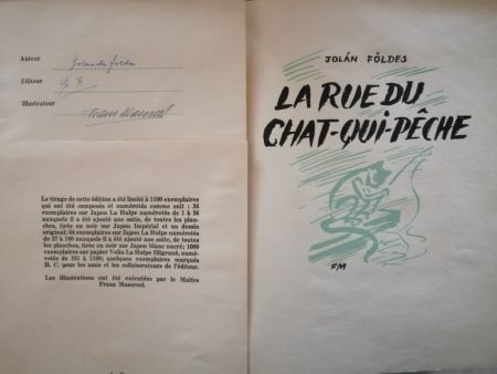 Illustrated Book Masereel - La Rue du Chat-qui-pêche 