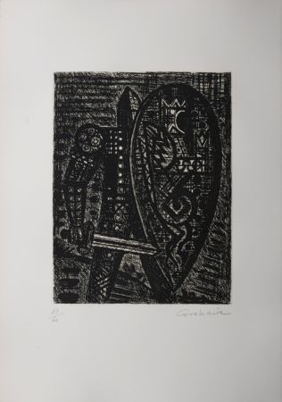 Lithograph Gromaire - La révolte, 1958