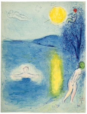 Lithograph Chagall - LA SAISON D'ÉTÉ (de la Suite Daphnis & Chloé - 1961)