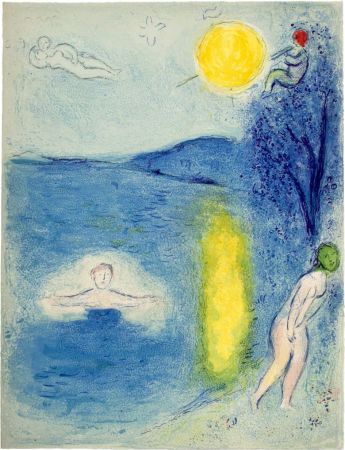 Lithograph Chagall - LA SAISON D'ÉTÉ (de la Suite Daphnis & Chloé - 1961)