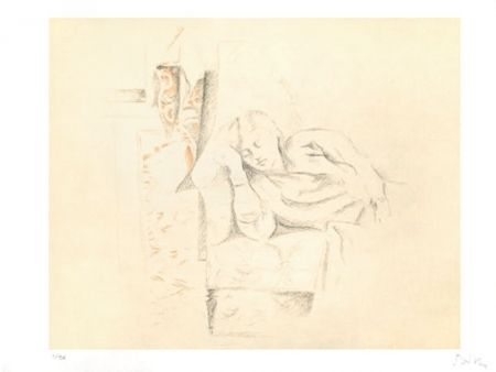 Lithograph Balthus - LA SIESTE
