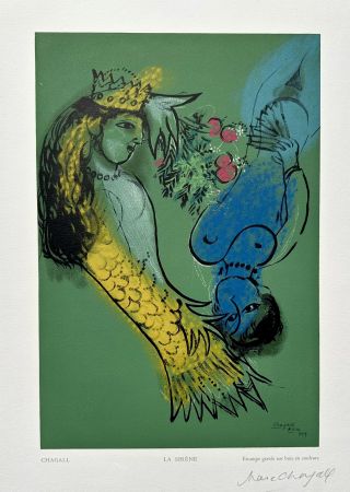 Woodcut Chagall - La Sirene