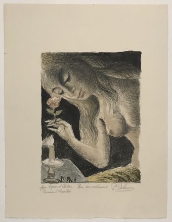 Lithograph Delvaux - La Sirene (The Mermaid)