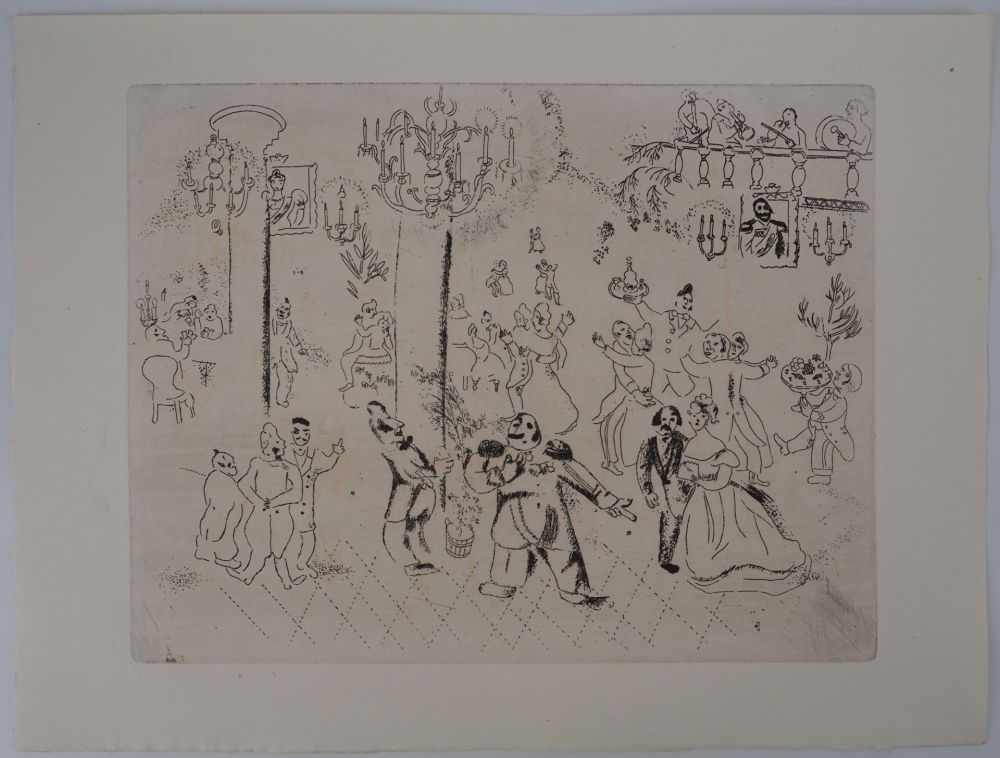 Etching Chagall - La soirée chez le gouverneur