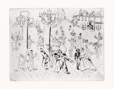 Engraving Chagall - La soirée chez le gouverneur