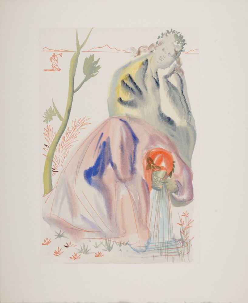 Woodcut Dali - La source, 1963
