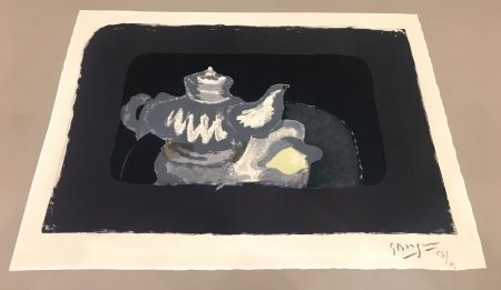 Lithograph Braque - La théière grise 