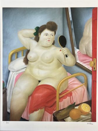 Lithograph Botero - La Toilette