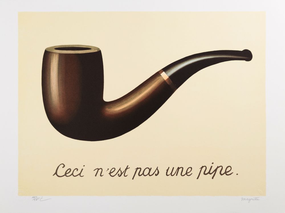 Lithograph Magritte - La Trahison des Images (The Treachery of Images)