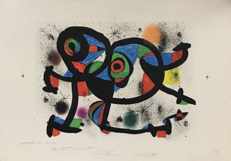 Lithograph Miró - La Triple Roue I