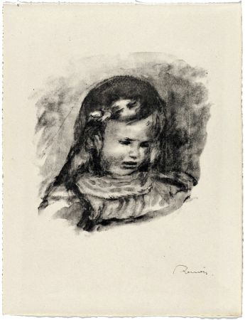Lithograph Renoir - La Tête baissée