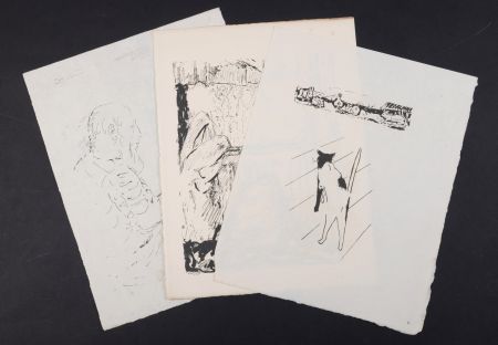Lithograph Bonnard - La vie de Sainte Monique #13, 1930 - Set of 3 lithographs