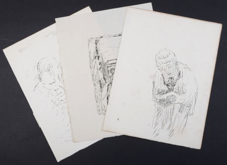Lithograph Bonnard - La vie de Sainte Monique #9, 1930 - Set of 3 lithographs