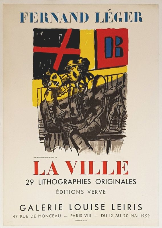 Lithograph Leger - La Ville  Galerie Louise Lieris