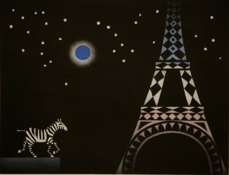 Mezzotint Avati - La zebre a Paris