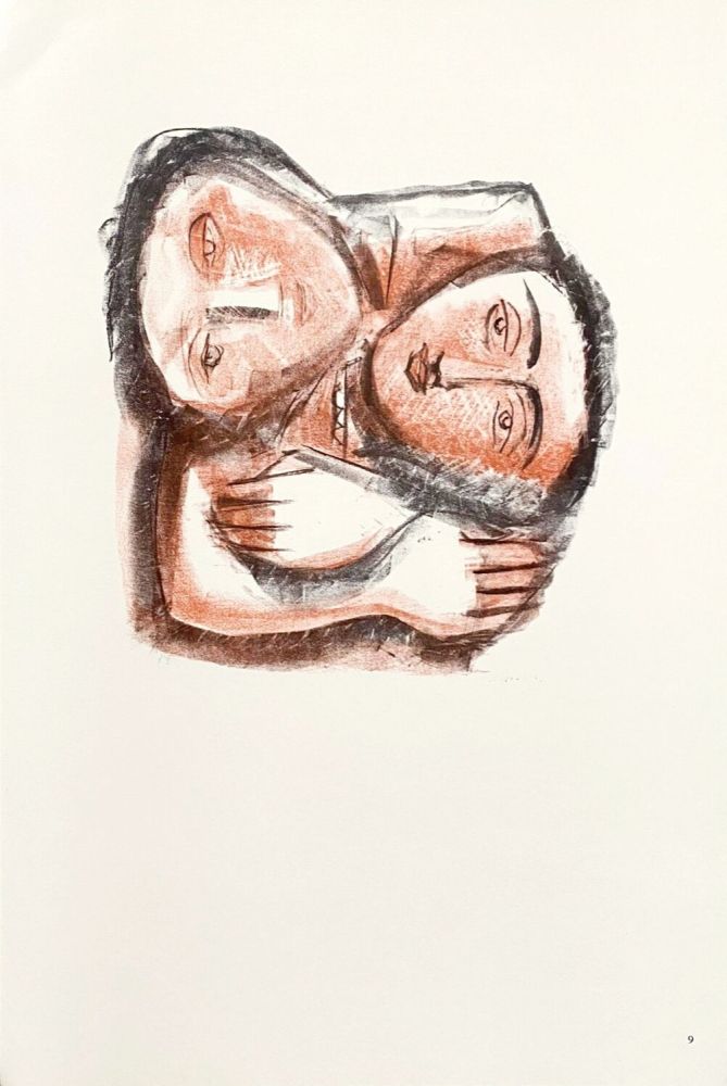 Lithograph Calder (After) - L'abbraccio