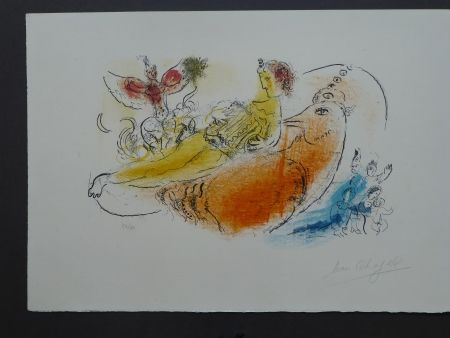 Lithograph Chagall - L'accordéoniste , 1957