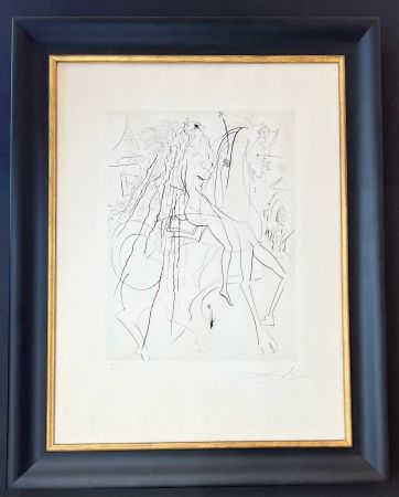 Etching Dali - Lady Godiva