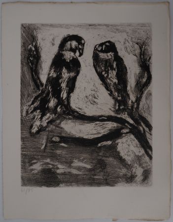 Etching Chagall - L'aigle et le hibou