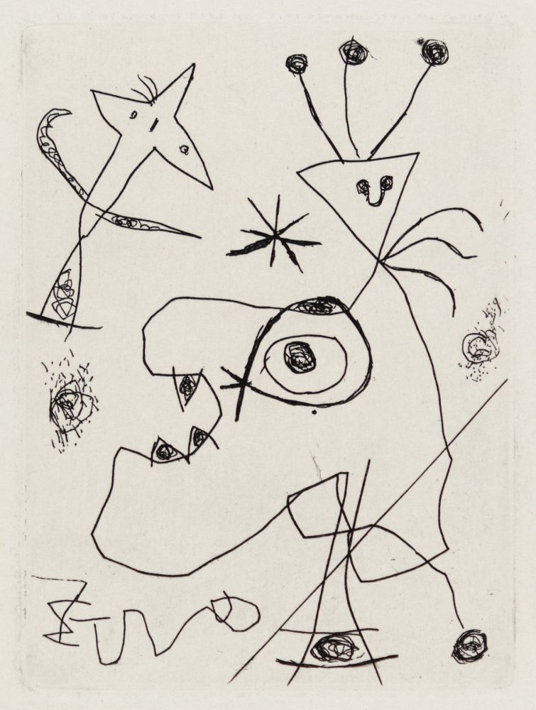 Etching Miró - L'Aigrette