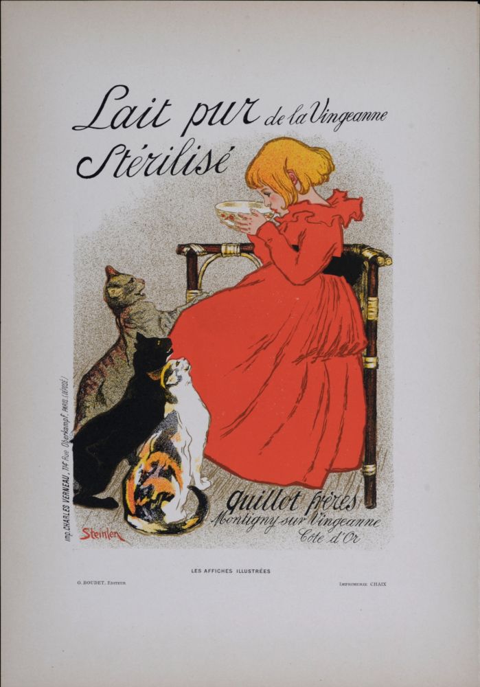 Lithograph Steinlen - Lait Pur de la Vingeanne, 1896