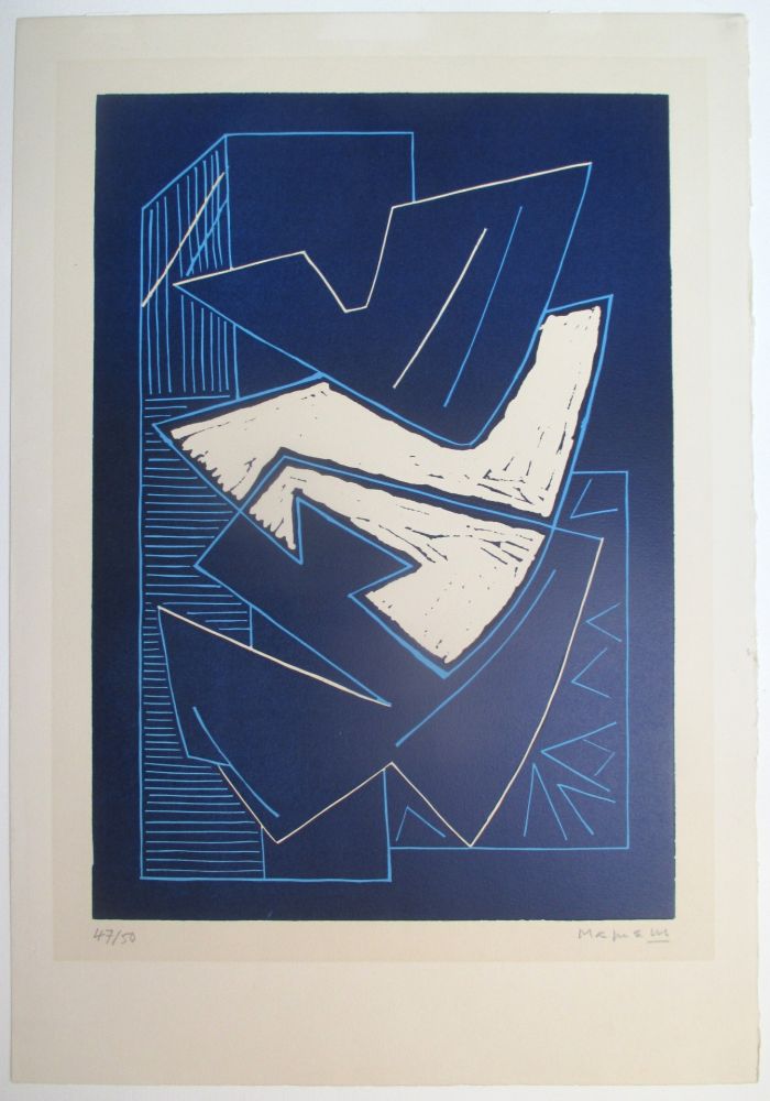 Linocut Magnelli - L'Album de la Ferrage Pl IV
