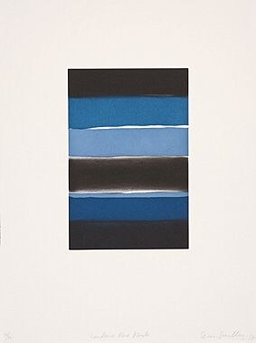 Etching And Aquatint Scully - Landline Blue Black
