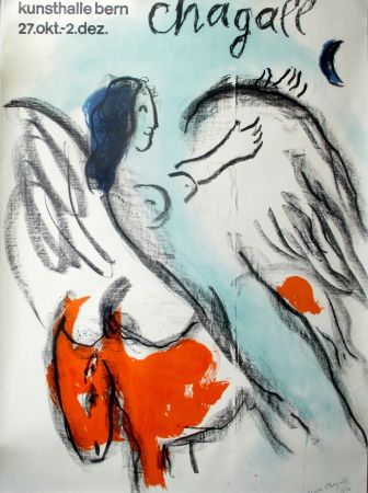 Lithograph Chagall - L'Ange - The Angel
