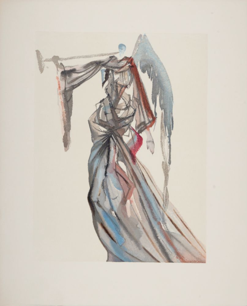 Woodcut Dali - L'Ange du Soleil, 1963