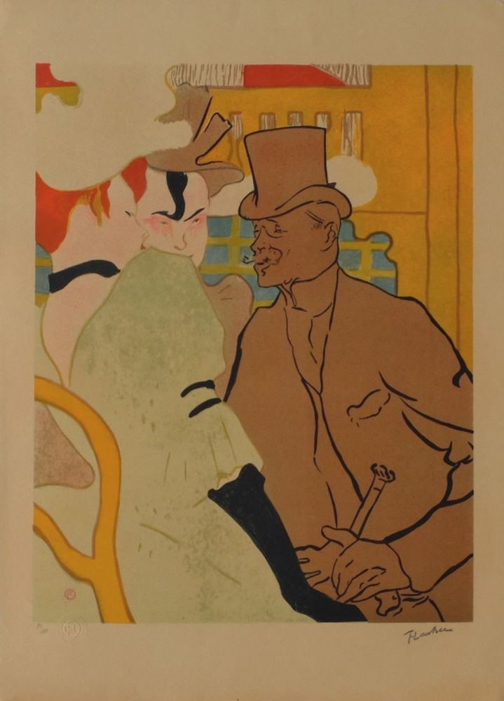 Lithograph Toulouse-Lautrec - L'Anglais au Moulin Rouge 