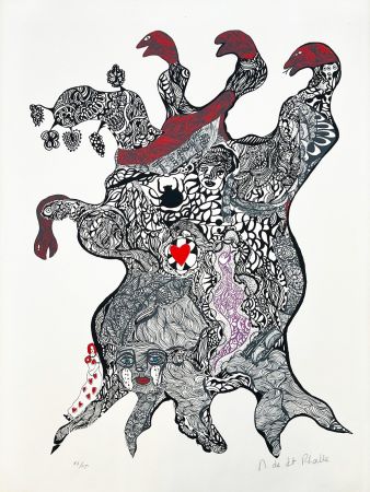 Screenprint De Saint Phalle - L'arbre à tête de serpent 