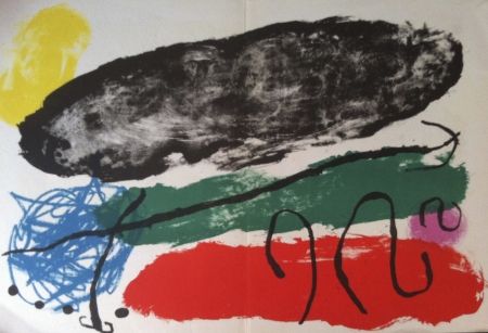 Lithograph Miró - L'astre patagon