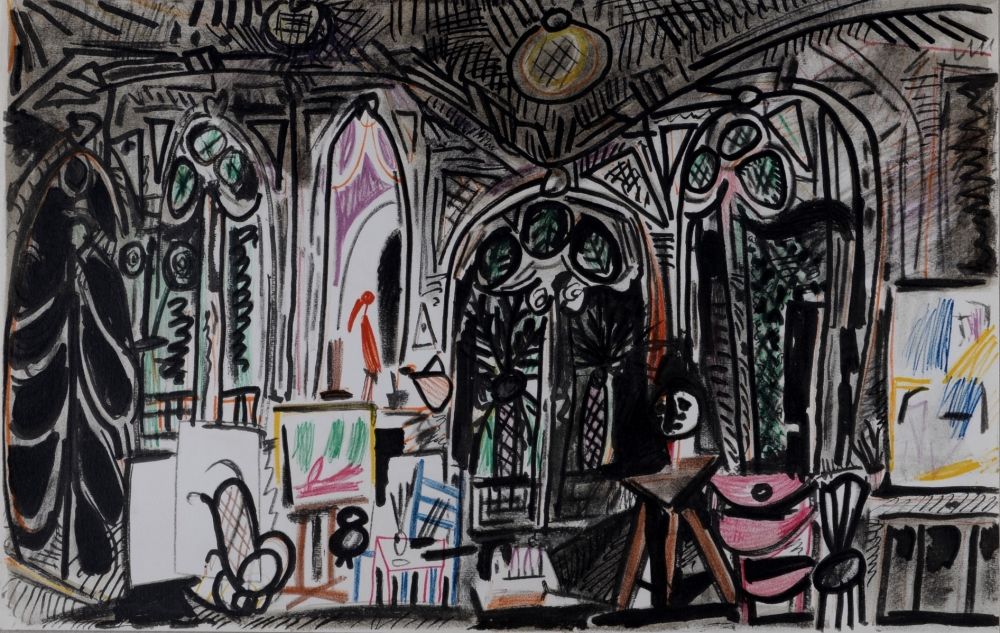 Lithograph Picasso - L'Atelier de La Californie #2, 1959