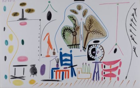 Lithograph Picasso - L'Atelier de La Californie #5