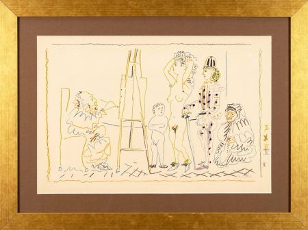 Engraving Picasso - L'atelier du vieux peintre
