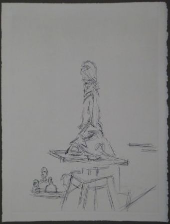 Engraving Giacometti - L'Atelier à la selette I. (Studio with the turntable)