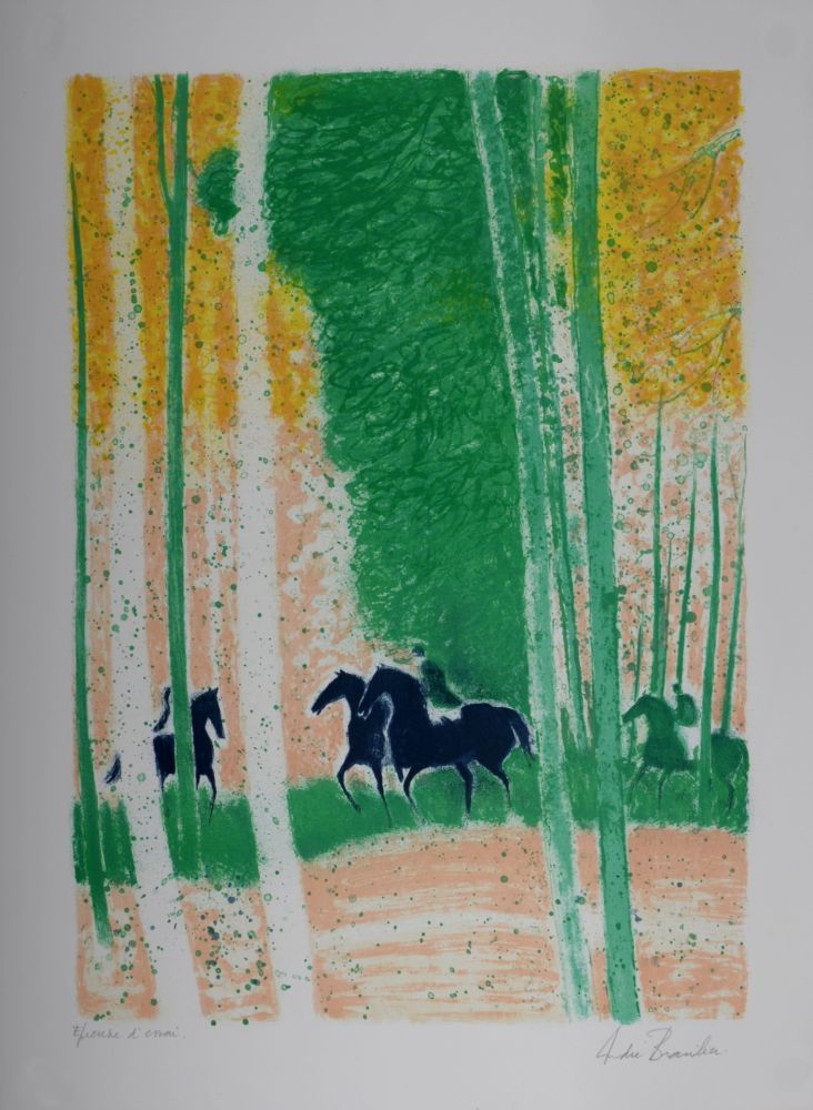 Lithograph Brasilier - L'Automne, 1991 - Hand-signed