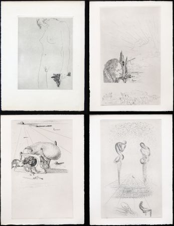 Illustrated Book Dali - Lautréamont : LES CHANTS DE MALDOROR. 42 eaux-fortes originales et suite. Skira 1934.