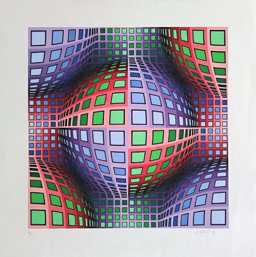 Screenprint Vasarely - Lava