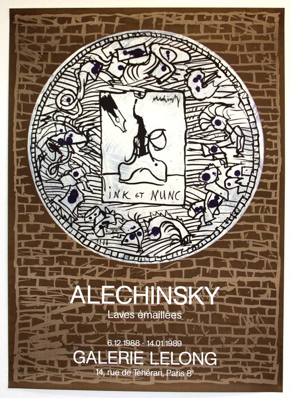 Lithograph Alechinsky - Lave Emaillée  Galerie Lelong